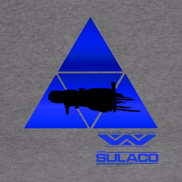 Alien Sulaco spaceship blue by udezigns